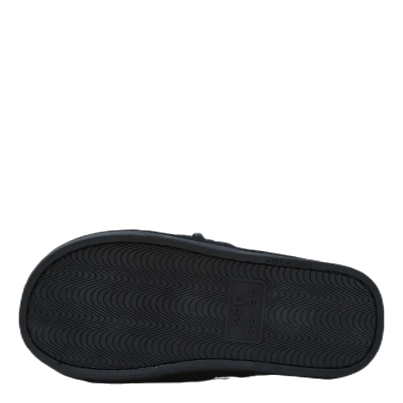 Alie Fluffy Slippers Black