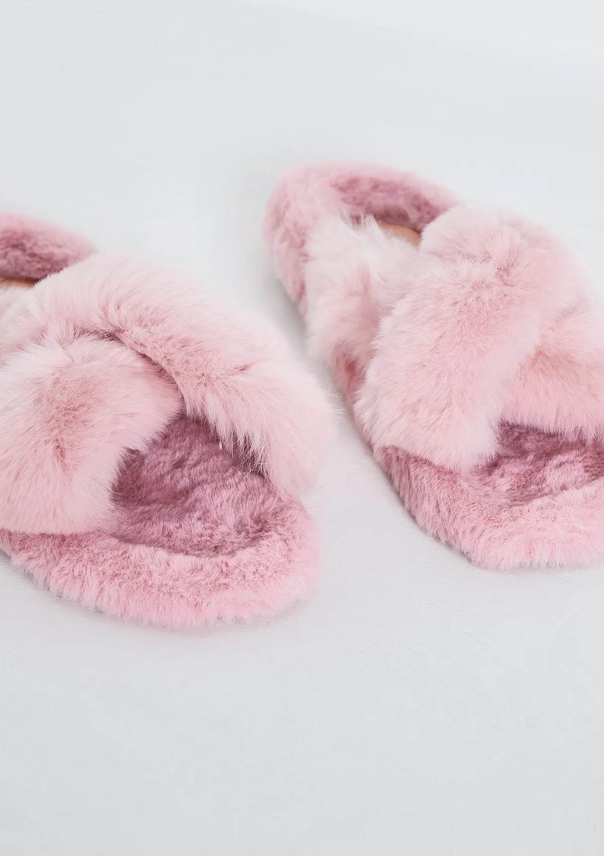 Jodie Pink Cross Over Slippers