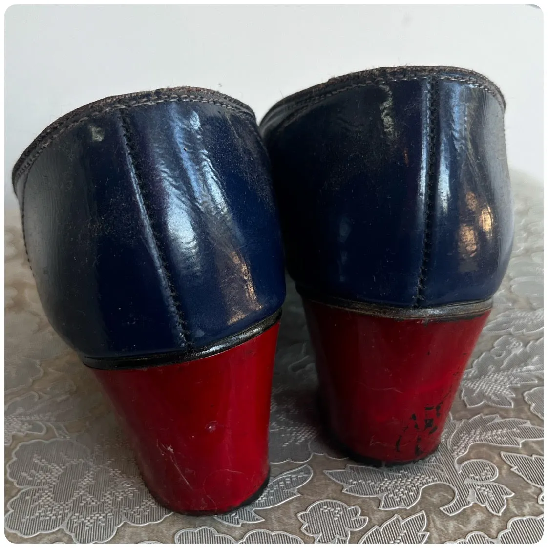 Vintage 60s 70s | Groovy Rare MOD Patent Heels | Size 10