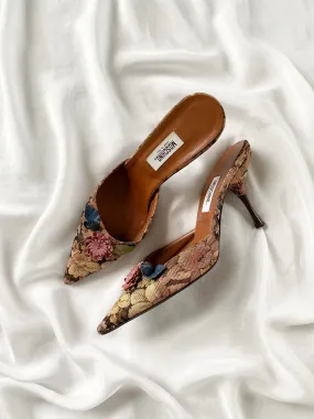 Vintage Moschino Tapestry Heels (6.5)